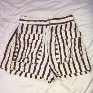 Black and White Stripped Shorts